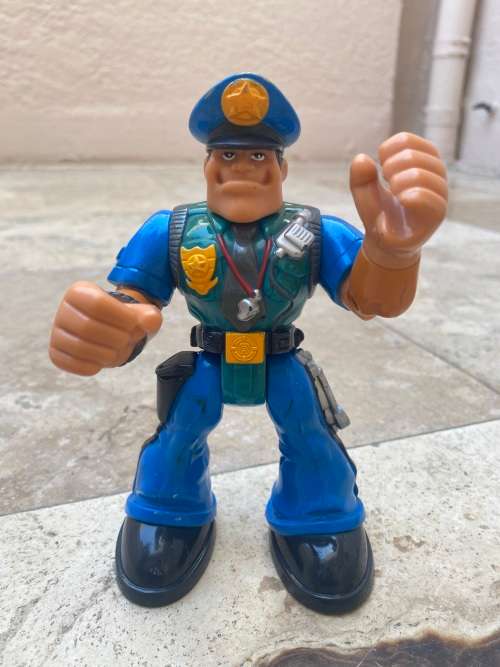 Rescue Heroes Police Officer Sergeant Siren figure 1998 Fisher Price 77095