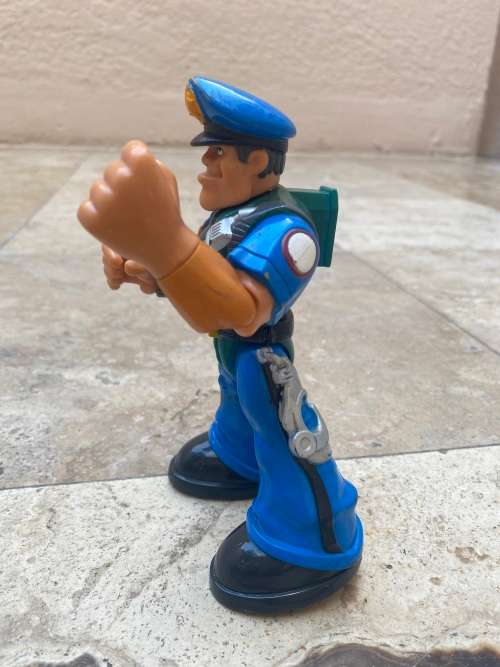 Rescue Heroes Police Officer Sergeant Siren figure 1998 Fisher Price 77095