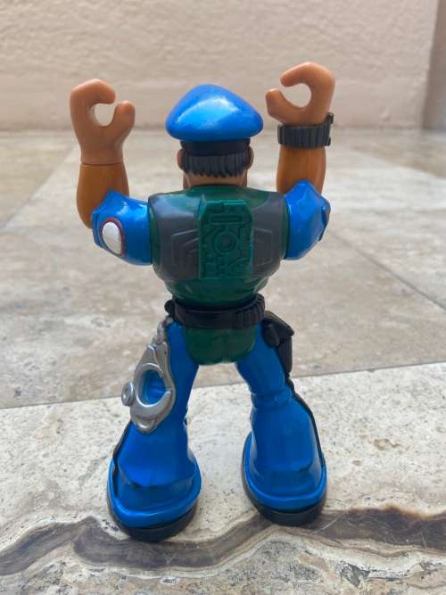 Rescue Heroes Police Officer Sergeant Siren figure 1998 Fisher Price 77095