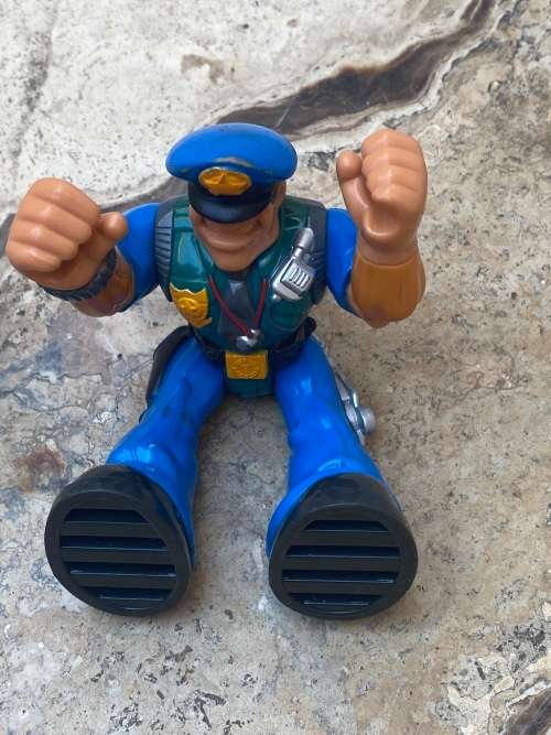 Rescue Heroes Police Officer Sergeant Siren figure 1998 Fisher Price 77095