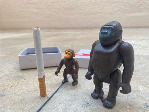 vintage playmobil baboon monkey figure pair