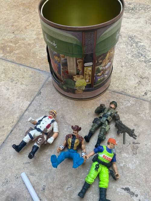 vintage chap mei figure figures lot of 4 in harrods wind up music tin