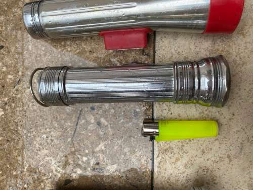 vintage torch lot , winchester , eveready , ray o vac , tiger head brand collection of 4