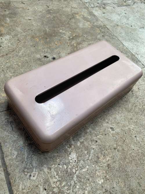 Vintage KLEENEX TISSUE Dispenser CHROME METAL BOX Wall Mount