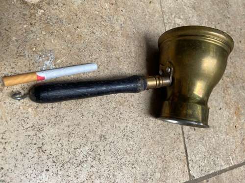 vintage arabic turkish brass coffee pot kettle ladle pourer