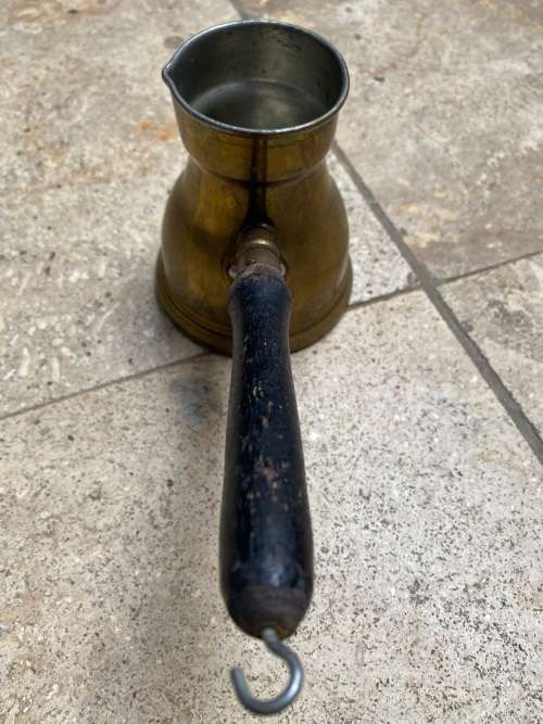 vintage arabic turkish brass coffee pot kettle ladle pourer
