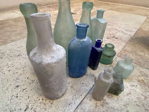 old bottle vintage bottles  lot of 10