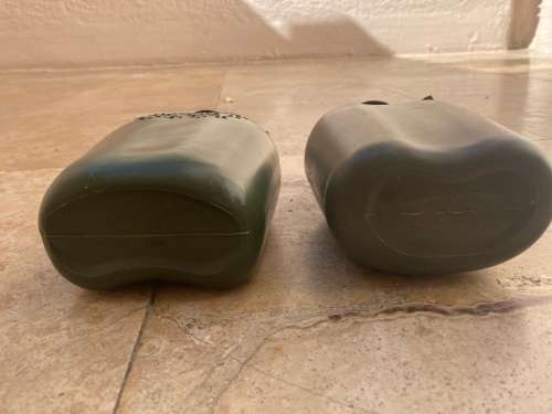 vintage army water bottle pair