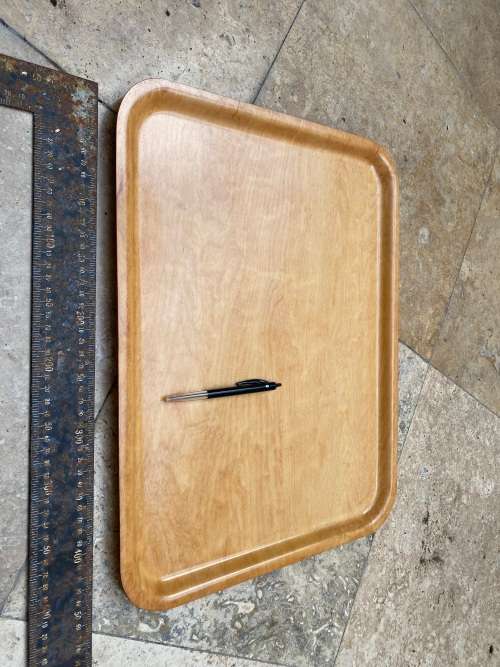 vintage  silva teak wood tray sweden 48cm x 37cm