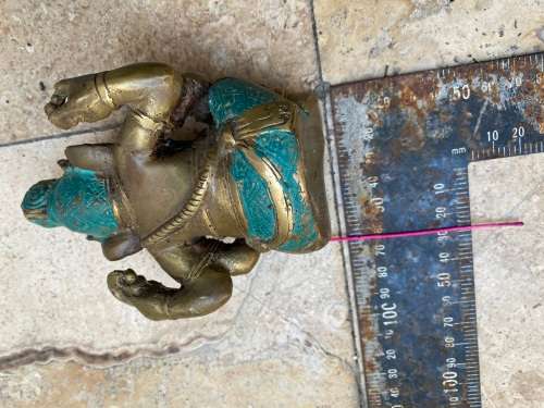 vintage Ganesha Ganesh Hindu brass Lord god Elephant figurine statue