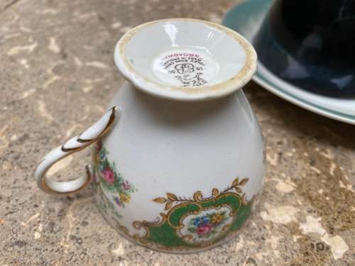 vintage carnival ceramic teacup and saucer with Foley bone broadway china teacup