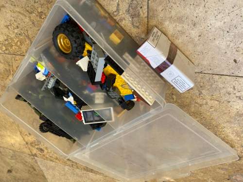 lego random lot in storage sorting box