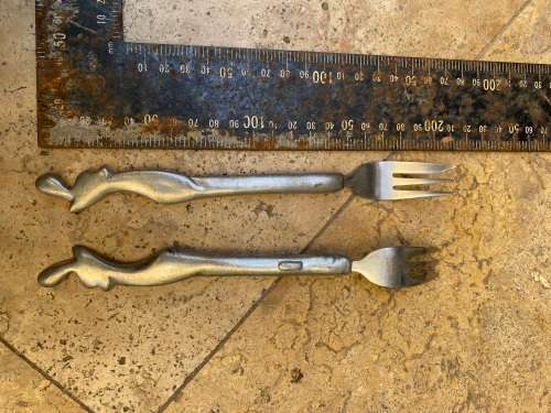 carol boyes vintage fork pair