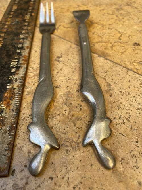 carol boyes vintage fork pair