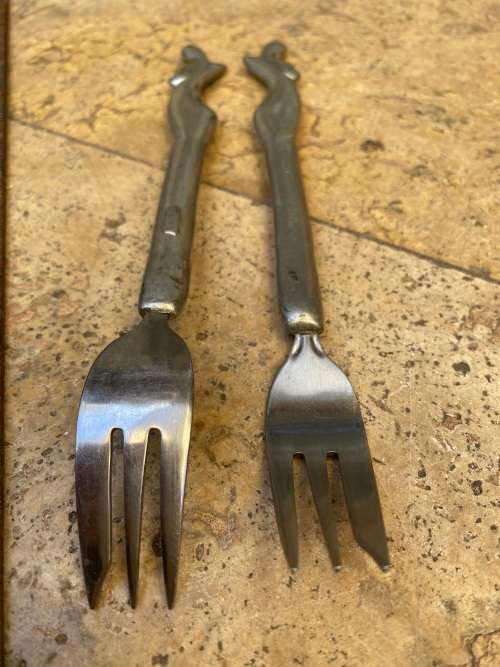 carol boyes vintage fork pair