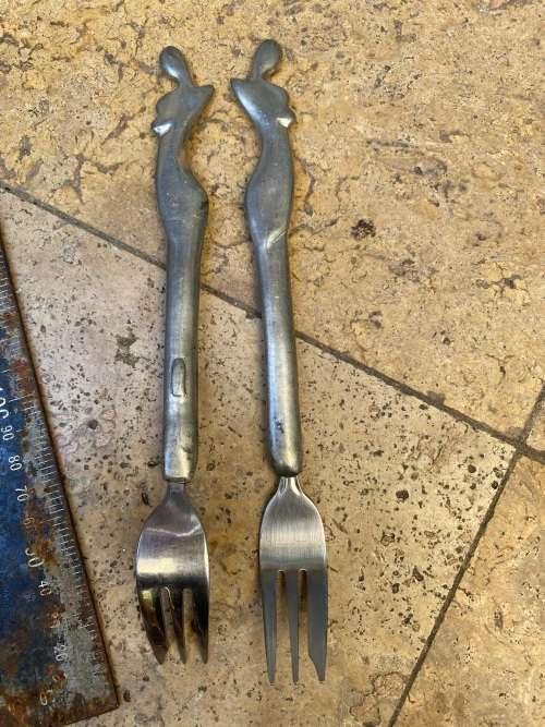 carol boyes vintage fork pair