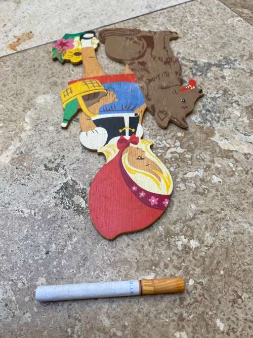 vintage rare Mertons Kunst little red riding hood no 1018  alfred Mertons , Paddington bear pair
