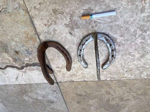 vintage horse shoe horseshoe coat hook pair rustic