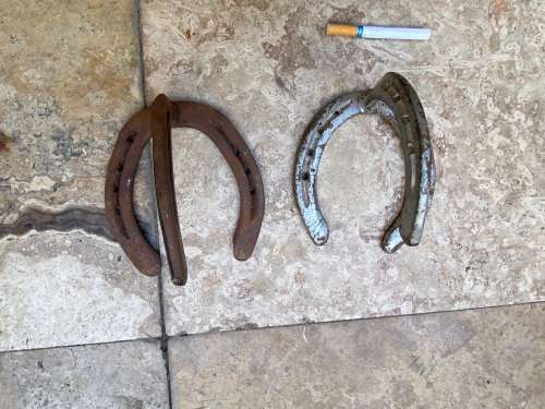 vintage horse shoe horseshoe coat hook pair rustic