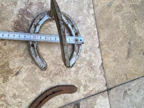 vintage horse shoe horseshoe coat hook pair rustic