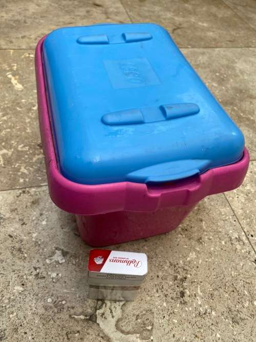 lego storage box with random lego lot