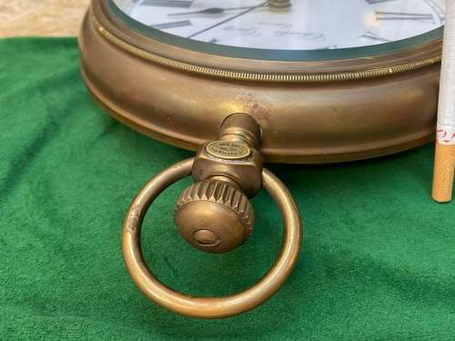 De Villiers & son Charles Greig clock Replica Railway heavy brass wall Clock