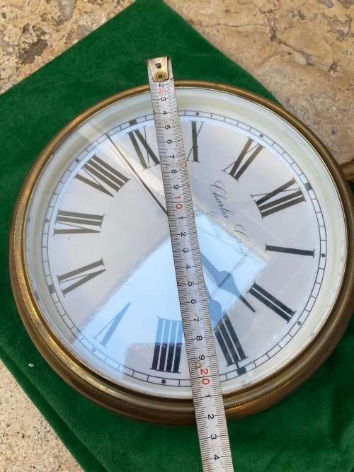 De Villiers & son Charles Greig clock Replica Railway heavy brass wall Clock