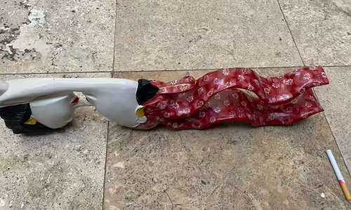 vintage oriental asian wood sculpture art carving hand painted figure