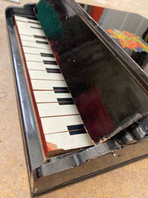 vintage wooden toy piano TLC plays fine