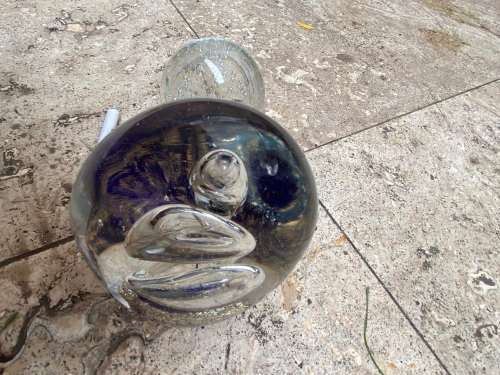 vintage Murano glass  paper weight  pair small and medium