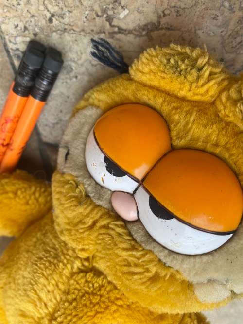 rare vintage Garfield love plush doll with pencils 1978 1981