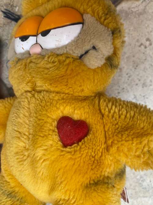 rare vintage Garfield love plush doll with pencils 1978 1981