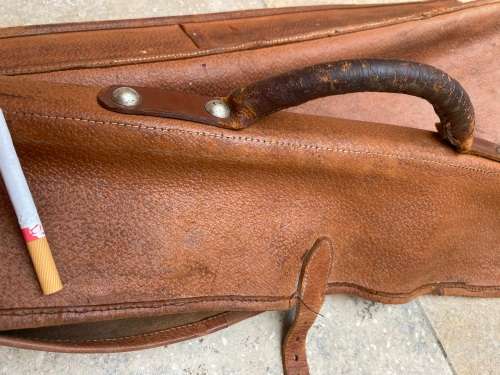 antique old italian leather bag ww1 period with signs of age