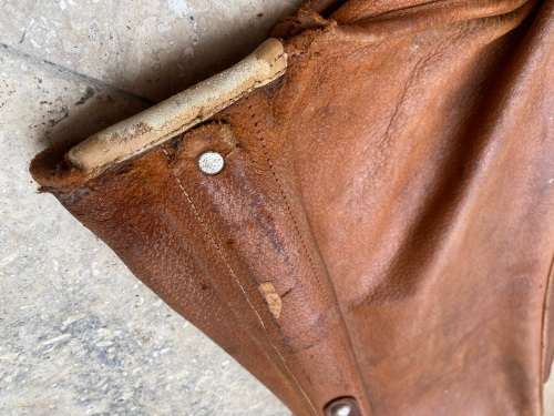 antique old italian leather bag ww1 period with signs of age