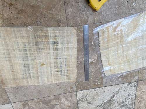 vintage papyrus print pair