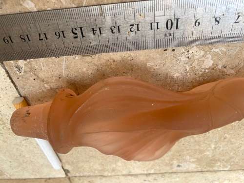 vintage float bowl lady in the wind figure pink frosted depression glass