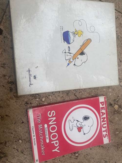 vintage hallmark stationary set snoopy peanuts with htf book