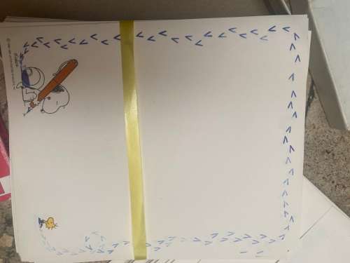 vintage hallmark stationary set snoopy peanuts with htf book