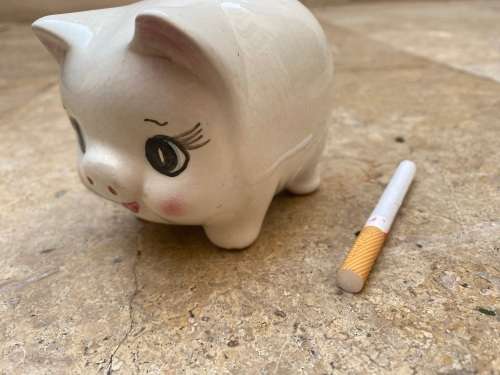 vintage ceramic Elweco piggy bank