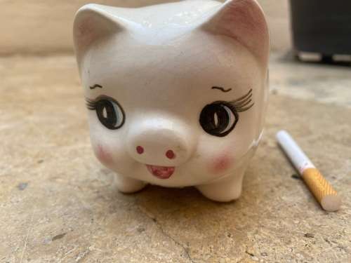 vintage ceramic Elweco piggy bank