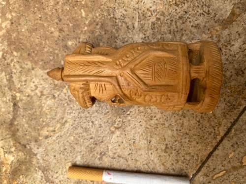 Ganesh wood hand carved Ganesha statue sculpture figure elephant god
