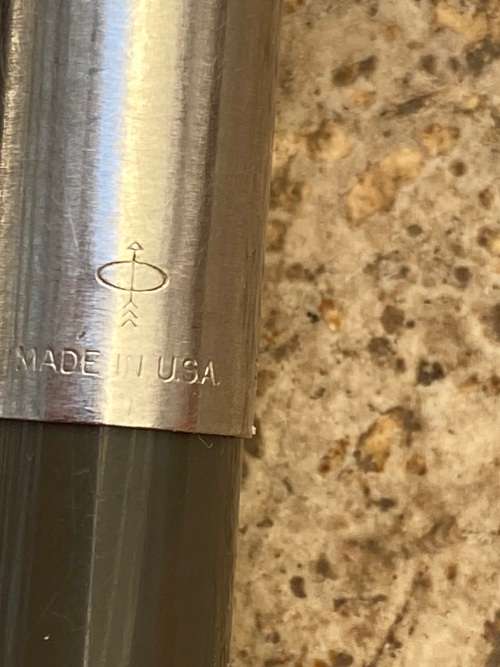 vintage Parker fountain Pen 21  made in USA gun metal grey