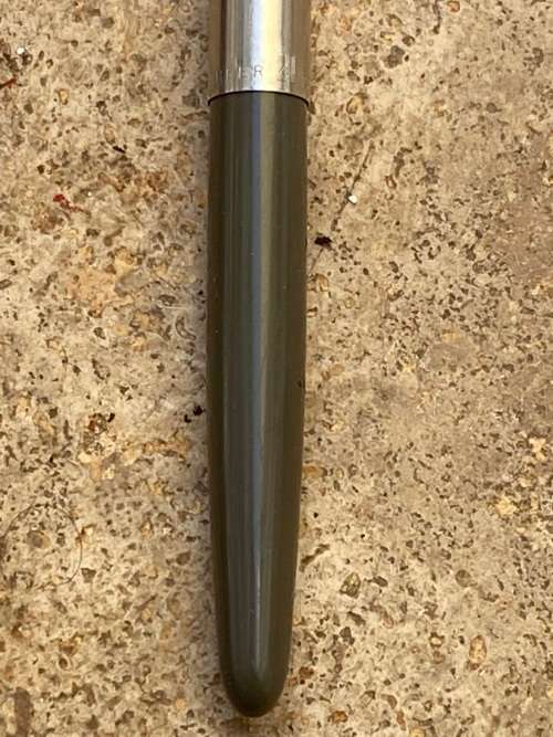 vintage Parker fountain Pen 21  made in USA gun metal grey