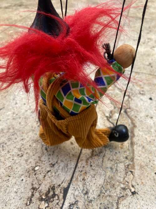 vintage clown  Marionette puppet