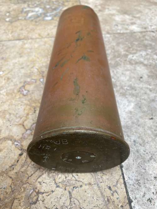 old  brass shell 1941 trench art for umbrella / walking stick