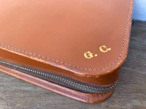 mens vintage grooming set labeled G C