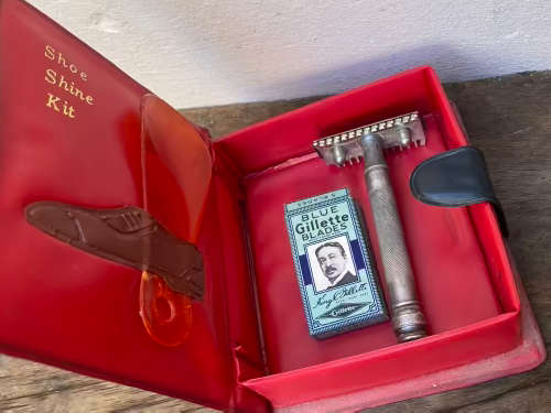 vintage sheffield wardonia 3 piece razor made in UK