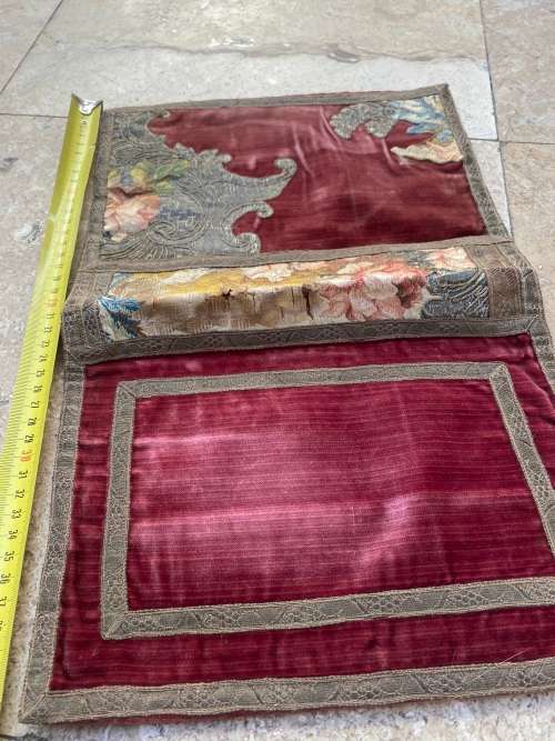 Vintage tapestry embroidered book sleeve
