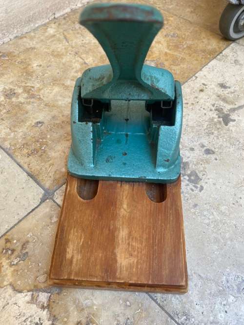 Vintage heavy steel office  paper punch