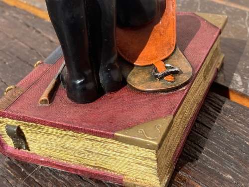 Vintage Horse rider theme book paperweight Sculptures UK equestrian journal vol 1